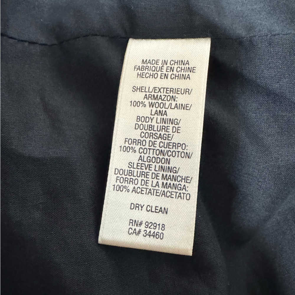 Juicy Couture Y2K 2009 Black Military Style Wool Double Breasted Jacket Sz M - Picture 12 of 14